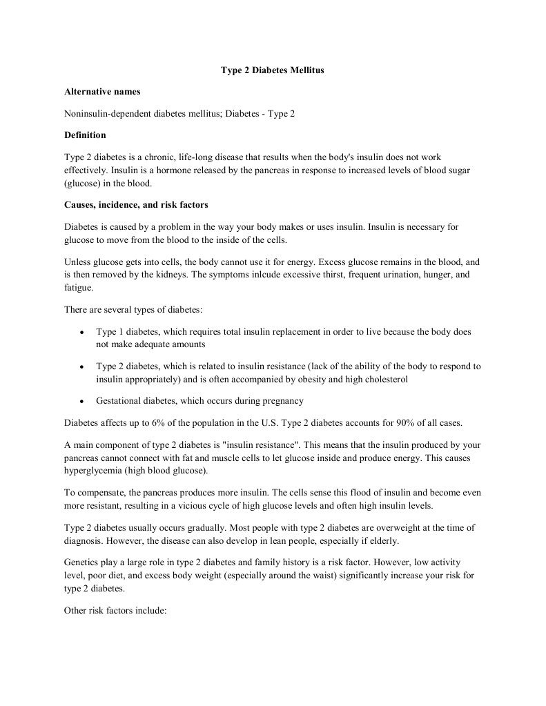 Diabetes Mellitus Overview and Care | PDF | Diabetes Mellitus Type 2 ...