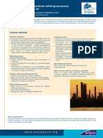 Fundamentals of Petroleum Refining Processes: Course Content