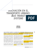 Innovacion en El Transporte Urbano (TRANSMILENIAL)