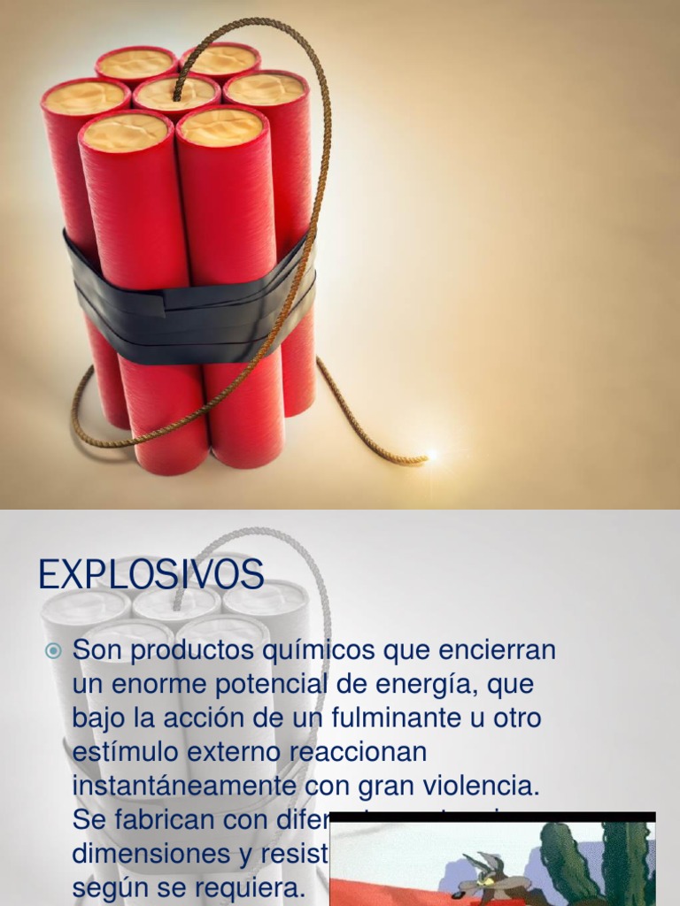 Tipos y características de dinamita | PDF | Material explosivo | Naturaleza
