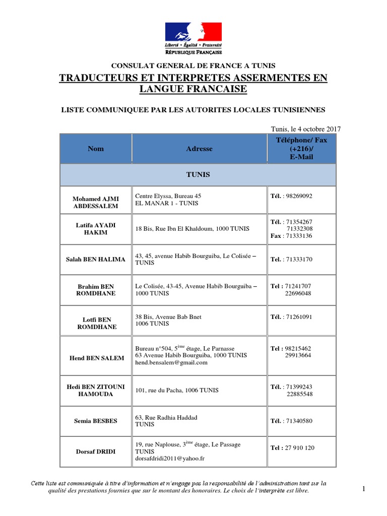 Interpretes Assermentes Pdf