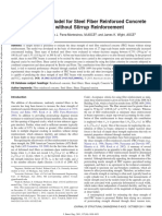 Shear Strength Model For Steel Fiber Reinforced Concrete