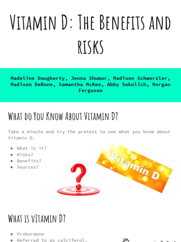 Vitamin D Benefits and Risks PDF Vitamin D Cardiovascular Diseases