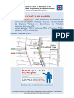 INFORMATIVO Alteração Parada Centro Canoas