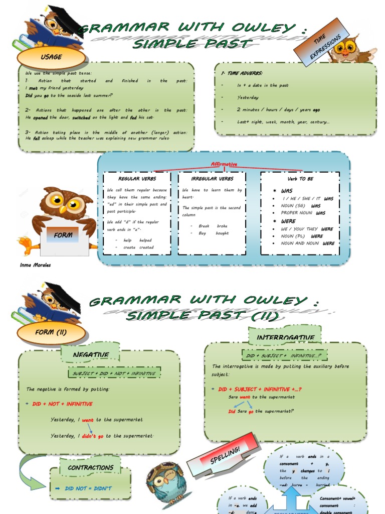 Simple Past Guide | PDF | Verb | English Language