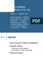 Case Analysis: CK Rotors Pvt. LTD.: Group: 2 Section: AB1