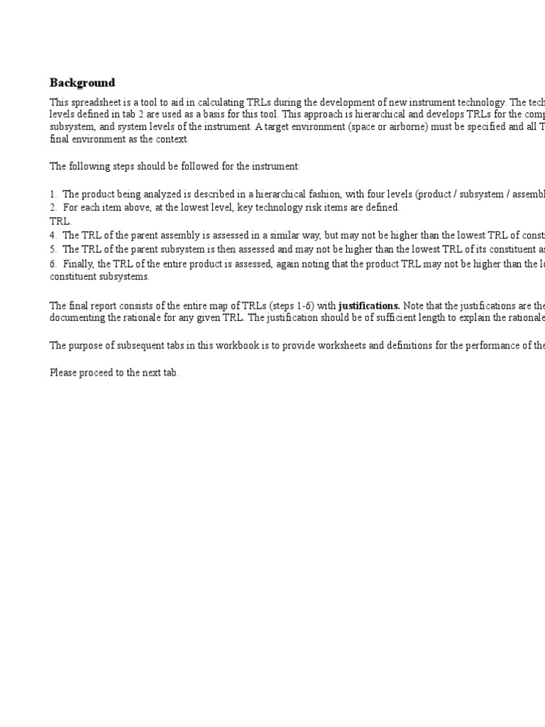 TRL Worksheet 11-30-10 | PDF | Prototype | Prediction