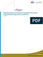 Implementation of The Basel II Capital Framework 1 Standardised Approach To Credit Risk