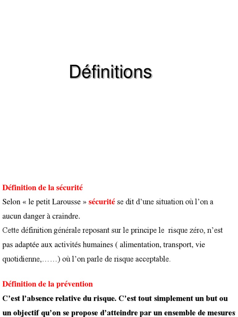 Définitions du danger et du risque | PDF | Risque | Substances chimiques