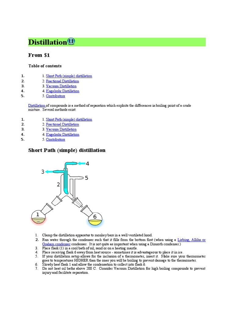 Distillation Exam Questions Guide | PDF | Distillation | Laboratory ...