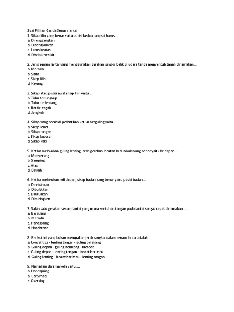 Kumpulan Contoh Soal Lompat Jongkok Terupdate Dikdasmen