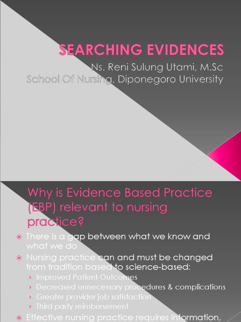 Searching Evidences | PDF | Evidence Based Medicine | Evidence Based ...