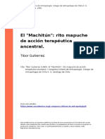 Tibor Gutierrez (1985) - El Machitun Rito Mapuche de Accion Terapeutica Ancestral