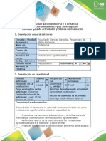 Guía y Rubrica Fase 1. Revisión de Pre Saberes.