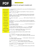 Abstract Nouns Exercise 3