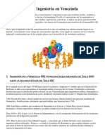 Cronología de La Ingeniería en Venezuela