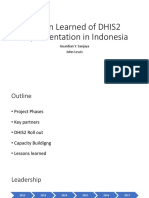 Lesson Learned of DHIS2 Implementation in Indonesia