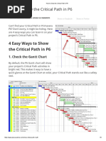 How To Show The Critical Path in P6