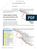 How To Show The Critical Path in P6