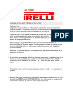 Garantía 5 Años Pirelli