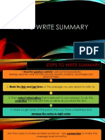 Tips To Write Summary