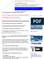 30 TOP Bipolar Junction Transistors (BJTS) Questions and Answers PDF Bipolar Junction Transistors (BJTS) Questions