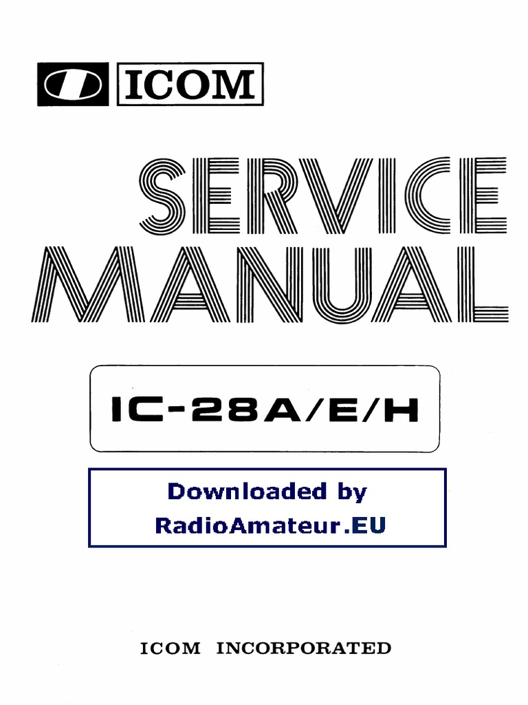 icom ic-28A service manual