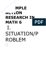 A Sample Action Research in Math 6