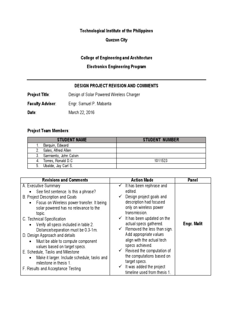 Revision and Comments Sign | PDF | Specification (Technical Standard ...