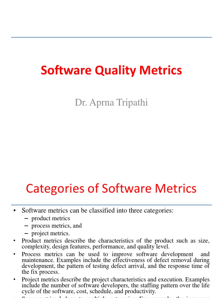 Software Quality Metrics | PDF | Software Bug | Software Quality