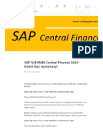 SAP S - 4HANA Central Finance 1610 - Quick Tips (Summary) - LinkedIn