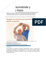 Artritis Reumatoide y Ejercicio Físico