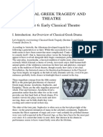 Classical Greek Tragedy and Theatre Early Classical Theater