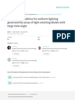 Analysis of Condition for Uniform Lighting Generat