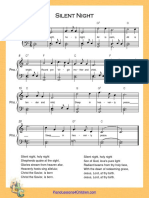 Silent Night C Major Easy Piano PDF