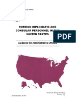 Guidance For Administrative Officers: Foreign Diplomatic and Consular Personnel in The United States