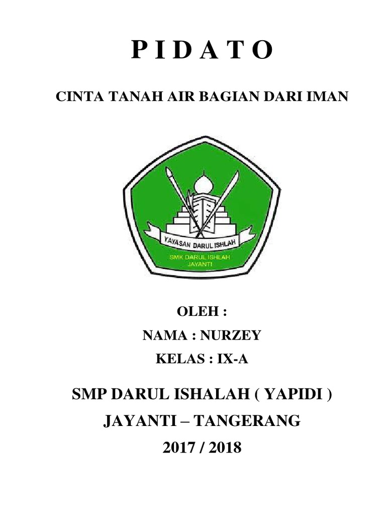 Pidato Cinta Tanah Air Bagian Dari Iman