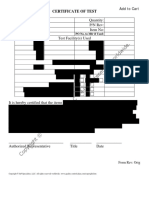 Cert of Test Kit 103 Demo