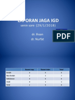 Laporan Jaga IGD Senin Sore 29 Januari 2018