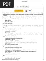 Chapter 3 Java Basic Datatypes