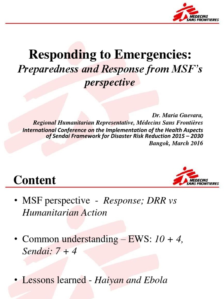 MSF Emergency Response Strategies | PDF | Médecins Sans Frontières ...
