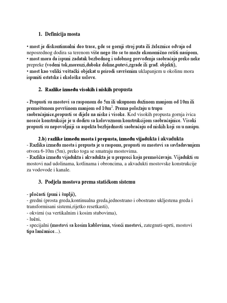 Betonski Mostovi - Teorija | PDF
