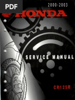 Honda CR 125 R Service Repair Manual 2000-2003