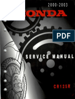 Honda CR 125 R Service Repair Manual 2000-2003