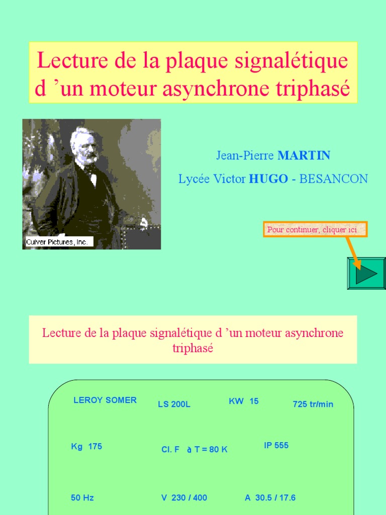 Lecture de la plaque signalétique moteur PDF Puissance (physique — free download