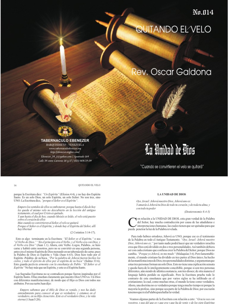 La Unidad de Dios según las Escrituras | PDF | Cristo (título ...