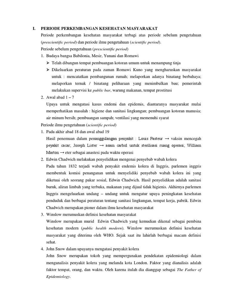 Perkembangan Kesehatan Masyarakat Indonesia | PDF