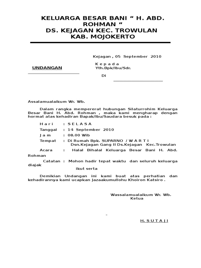 Undangan Keluarga Besar Banidoc
