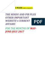 THE EXAMS MADE SIMPLE PRESENTS THE HINDU AND PIB PLUS OTHER IMPORTANT WEBSITE’S CURRENT AFFAIRS FOR THE MONTHS OF MAY-JUNE-JULY 2017
