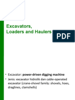 Excavators, Loaders and Haulers